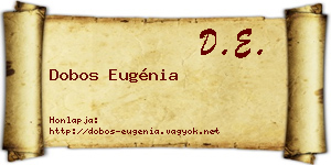 Dobos Eugénia névjegykártya